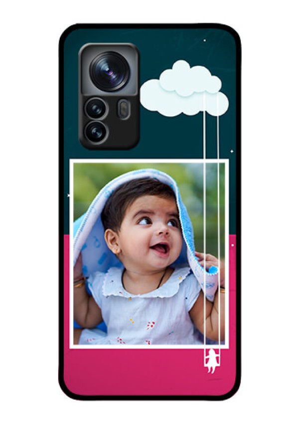 Xiaomi 12 Pro 5G Custom Glass Phone Case - Cute Girl with Cloud Design