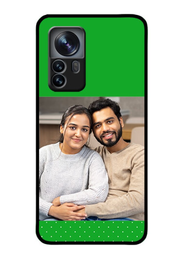 Xiaomi 12 Pro 5G Personalized Glass Phone Case - Green Pattern Design