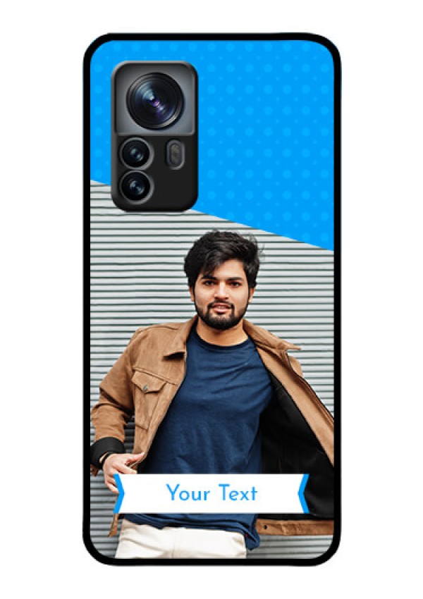 Xiaomi 12 Pro 5G Photo Printing on Glass Case - Simple Blue Color Design