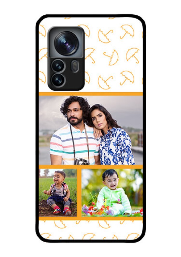 Xiaomi 12 Pro 5G Custom Glass Mobile Case - Yellow Pattern Design