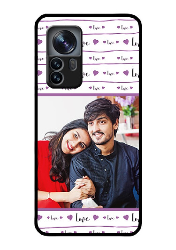 Xiaomi 12 Pro 5G Custom Glass Mobile Case - Couples Heart Design