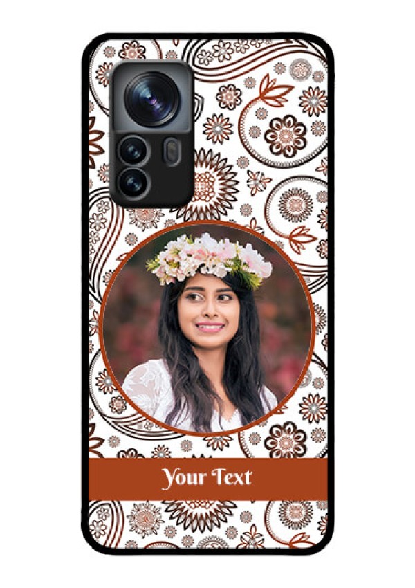 Xiaomi 12 Pro 5G Custom Glass Mobile Case - Abstract Flower Design