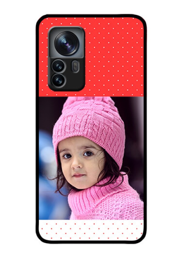 Xiaomi 12 Pro 5G Photo Printing on Glass Case - Red Pattern Design