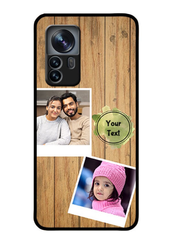 Xiaomi 12 Pro 5G Custom Glass Phone Case - Wooden Texture Design