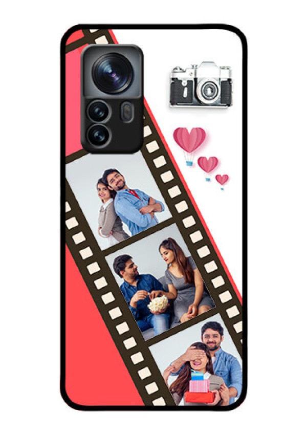 Xiaomi 12 Pro 5G Personalized Glass Phone Case - 3 Image Holder with Film Reel