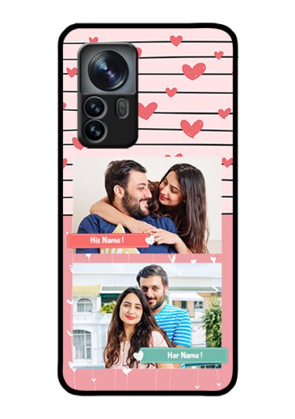 Xiaomi 12 Pro 5G Custom Glass Mobile Case - Photo with Heart Design
