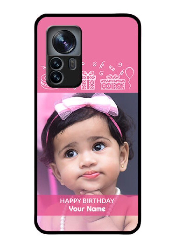 Xiaomi 12 Pro 5G Photo Printing on Glass Case - with Birthday Line Art Design