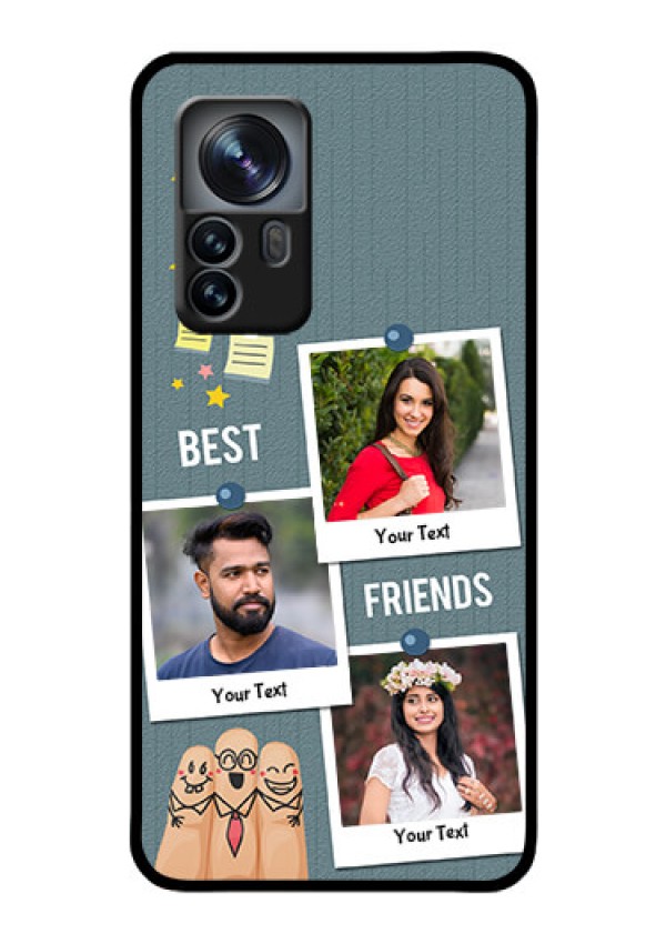 Xiaomi 12 Pro 5G Personalized Glass Phone Case - Sticky Frames and Friendship Design