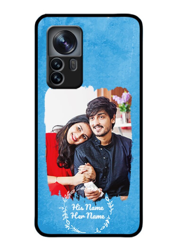 Xiaomi 12 Pro 5G Custom Glass Phone Case - Blue Color Vintage Design