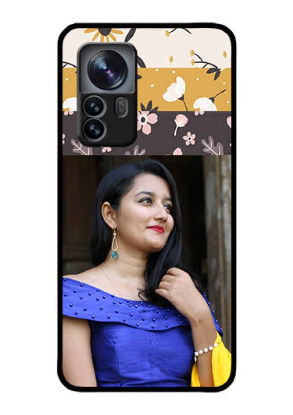 Xiaomi 12 Pro 5G Custom Glass Phone Case - Stylish Floral Design