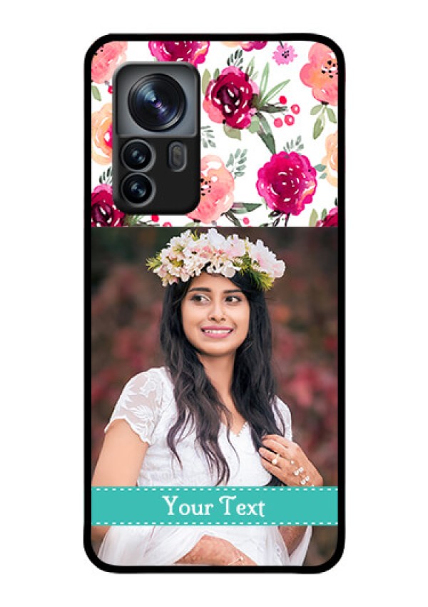 Xiaomi 12 Pro 5G Custom Glass Phone Case - Watercolor Floral Design