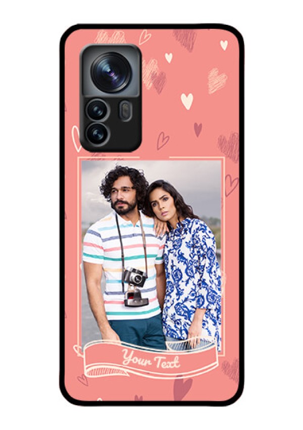 Xiaomi 12 Pro 5G Custom Glass Phone Case - Love doodle art Design
