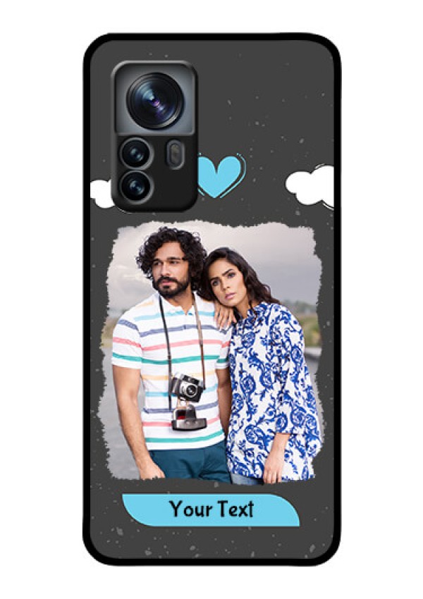Xiaomi 12 Pro 5G Custom Glass Phone Case - Splashes with love doodles Design