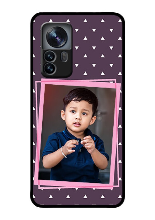 Xiaomi 12 Pro 5G Custom Glass Mobile Case - Triangle Pattern Dotted Design