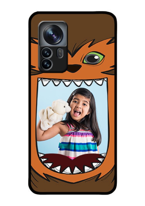 Xiaomi 12 Pro 5G Photo Printing on Glass Case - Owl Monster Back Case Design