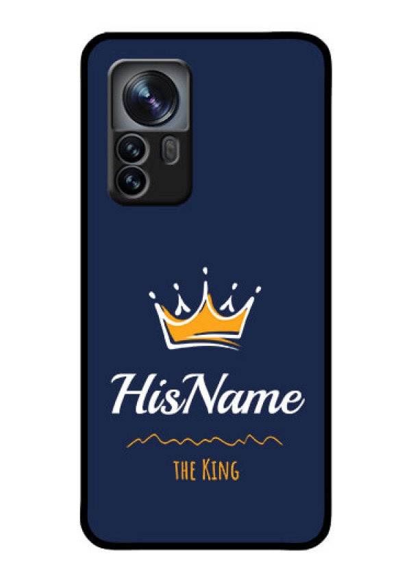 Xiaomi 12 Pro 5G Glass Phone Case King with Name