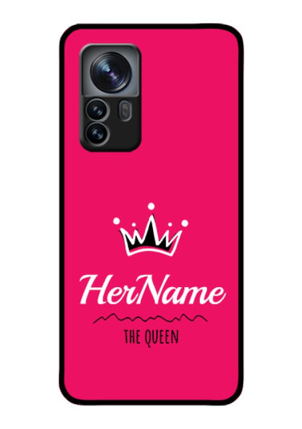Xiaomi 12 Pro 5G Glass Phone Case Queen with Name