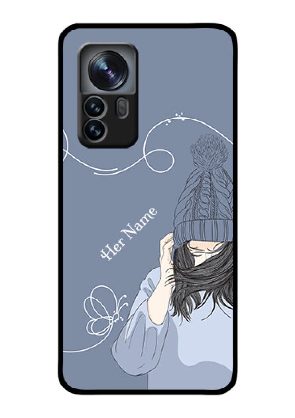 Xiaomi 12 Pro 5G Custom Glass Mobile Case - Girl in winter outfit Design