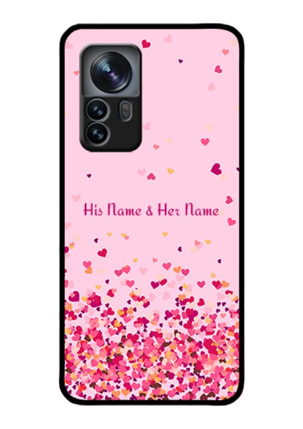 Xiaomi 12 Pro 5G Photo Printing on Glass Case - Floating Hearts Design