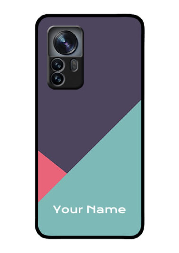 Xiaomi 12 Pro 5G Custom Glass Mobile Case - Tri Color abstract Design