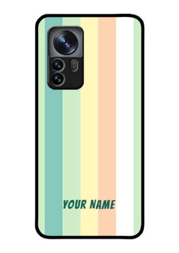 Xiaomi 12 Pro 5G Photo Printing on Glass Case - Multi-colour Stripes Design