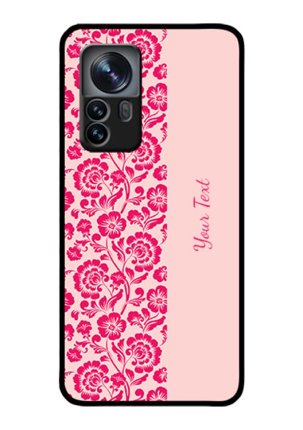 Xiaomi 12 Pro 5G Custom Glass Phone Case - Attractive Floral Pattern Design