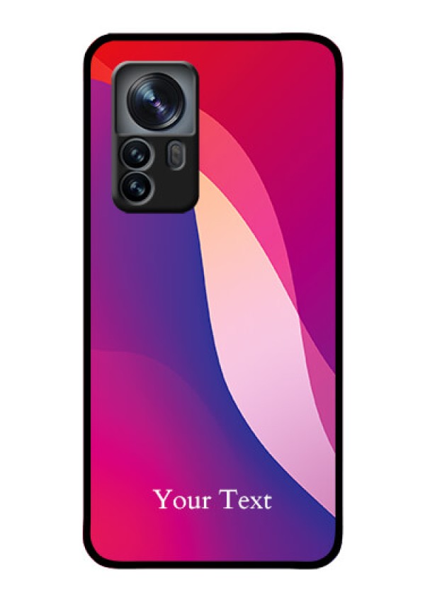 Xiaomi 12 Pro 5G Personalized Glass Phone Case - Digital abstract Overlap Design