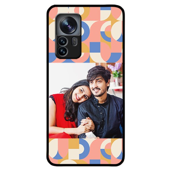Xiaomi 12 Pro 5G Photo Printing on Glass Case - Semi-circle Maze Pattern Design