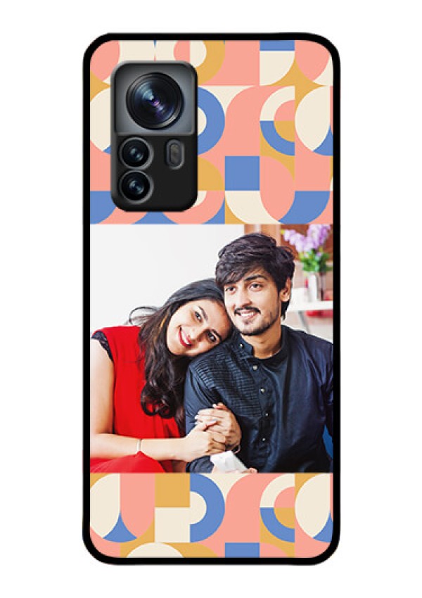Xiaomi 12 Pro 5G Photo Printing on Glass Case - Semi-circle Maze Pattern Design