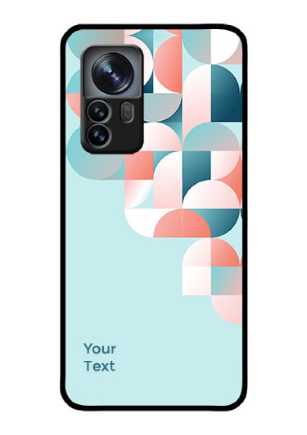 Xiaomi 12 Pro 5G Custom Glass Phone Case - Stylish Semi-circle Pattern Design