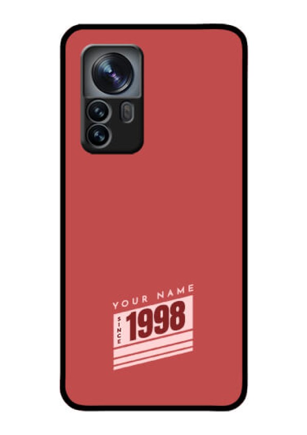 Xiaomi 12 Pro 5G Custom Glass Phone Case - Red custom year of birth Design