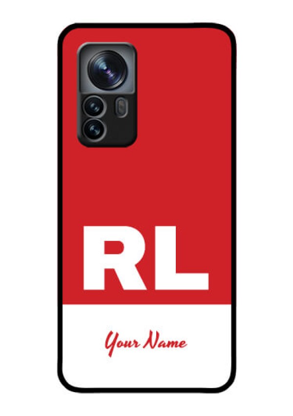 Xiaomi 12 Pro 5G Personalized Glass Phone Case - dual tone custom text Design