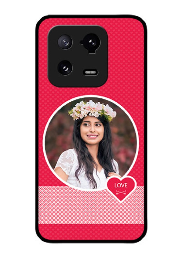 Xiaomi 13 Pro 5G Personalised Glass Phone Case - Pink Pattern Design