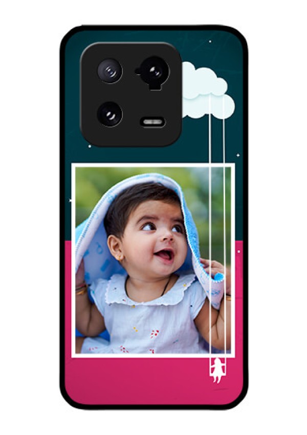 Xiaomi 13 Pro 5G Custom Glass Phone Case - Cute Girl with Cloud Design