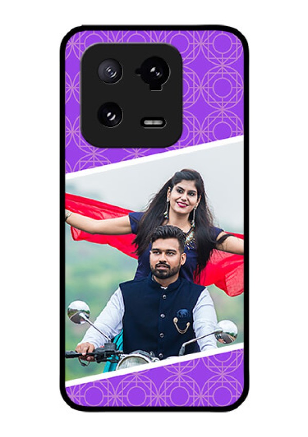 Xiaomi 13 Pro 5G Custom Glass Phone Case - Violet Pattern Design