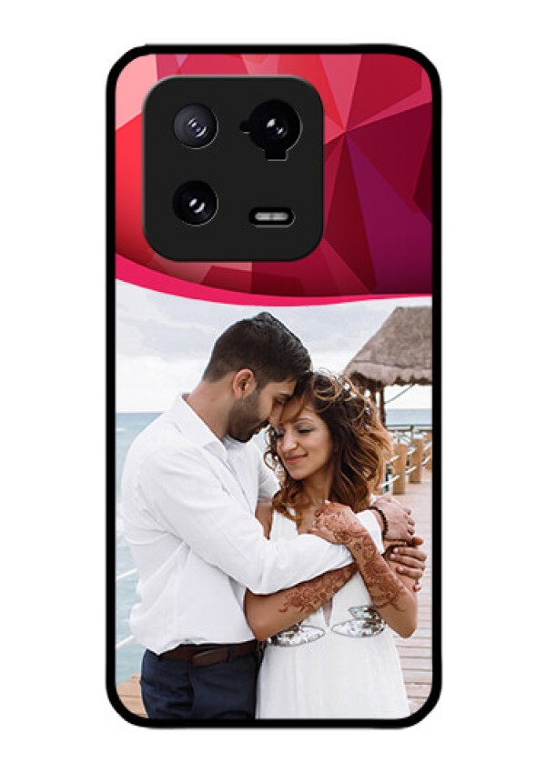 Xiaomi 13 Pro 5G Custom Glass Mobile Case - Red Abstract Design