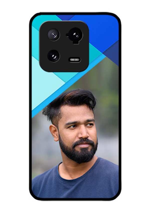 Xiaomi 13 Pro 5G Custom Glass Phone Case - Blue Pattern Design