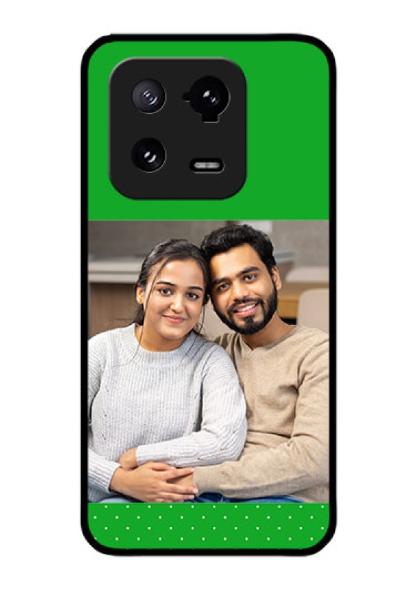 Xiaomi 13 Pro 5G Personalized Glass Phone Case - Green Pattern Design
