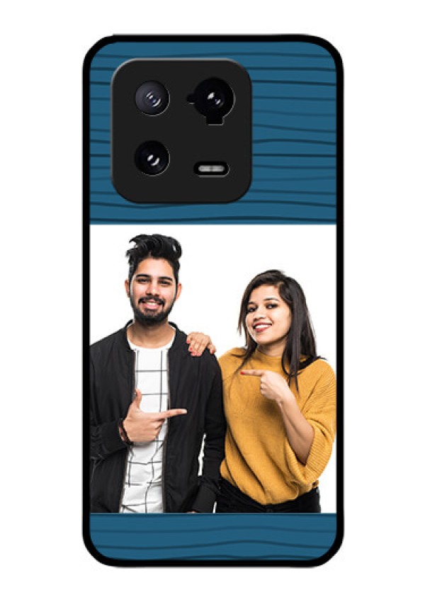 Xiaomi 13 Pro 5G Custom Glass Phone Case - Blue Pattern Cover Design
