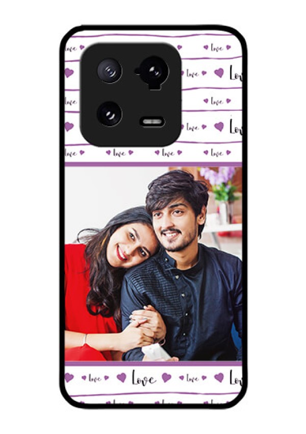Xiaomi 13 Pro 5G Custom Glass Mobile Case - Couples Heart Design