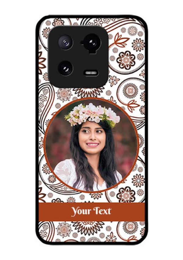 Xiaomi 13 Pro 5G Custom Glass Mobile Case - Abstract Flower Design