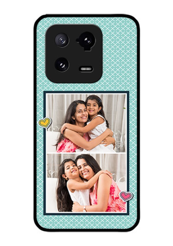 Xiaomi 13 Pro 5G Custom Glass Phone Case - 2 Image Holder with Pattern Design