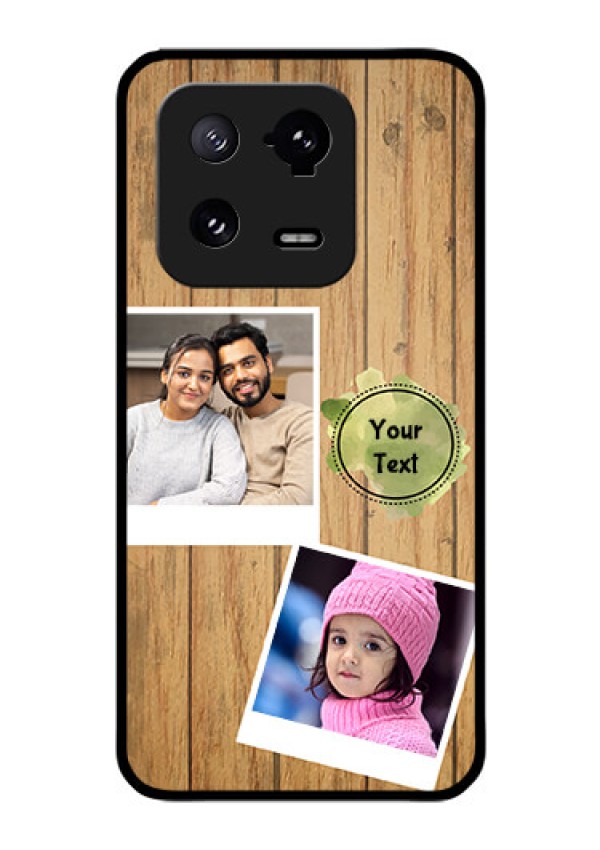 Xiaomi 13 Pro 5G Custom Glass Phone Case - Wooden Texture Design