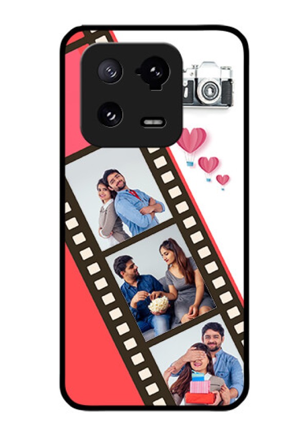 Xiaomi 13 Pro 5G Personalized Glass Phone Case - 3 Image Holder with Film Reel