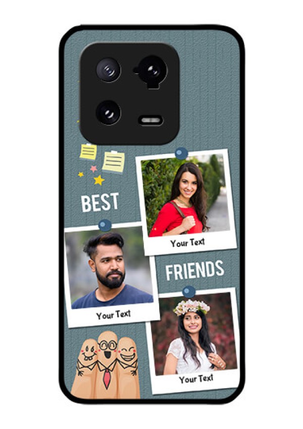 Xiaomi 13 Pro 5G Personalized Glass Phone Case - Sticky Frames and Friendship Design