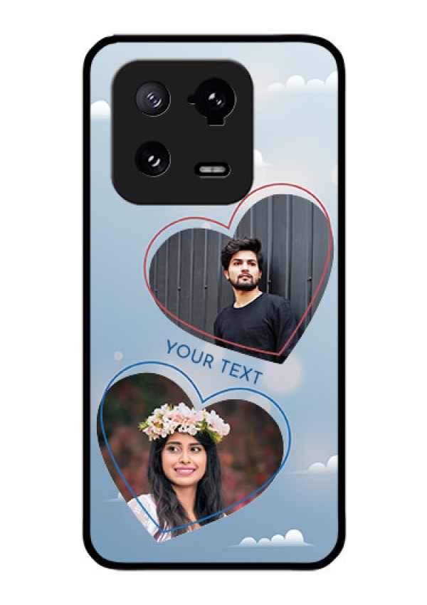 Xiaomi 13 Pro 5G Custom Glass Mobile Case - Blue Color Couple Design