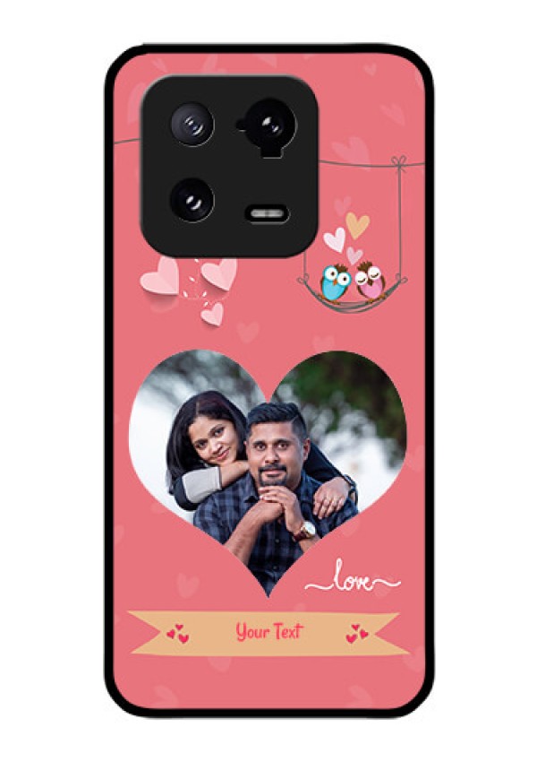 Xiaomi 13 Pro 5G Personalized Glass Phone Case - Peach Color Love Design