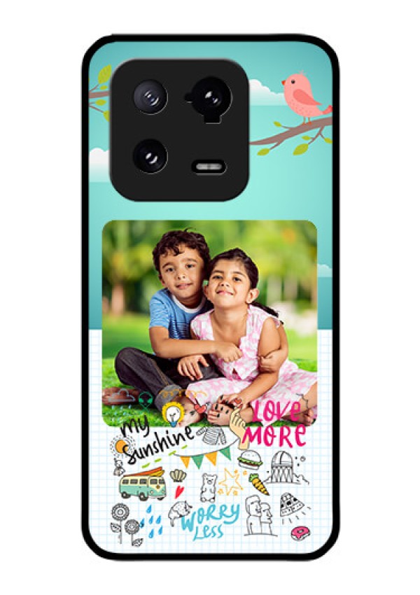 Xiaomi 13 Pro 5G Photo Printing on Glass Case - Doodle love Design