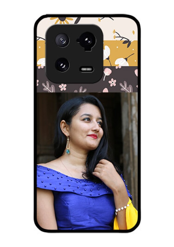 Xiaomi 13 Pro 5G Custom Glass Phone Case - Stylish Floral Design
