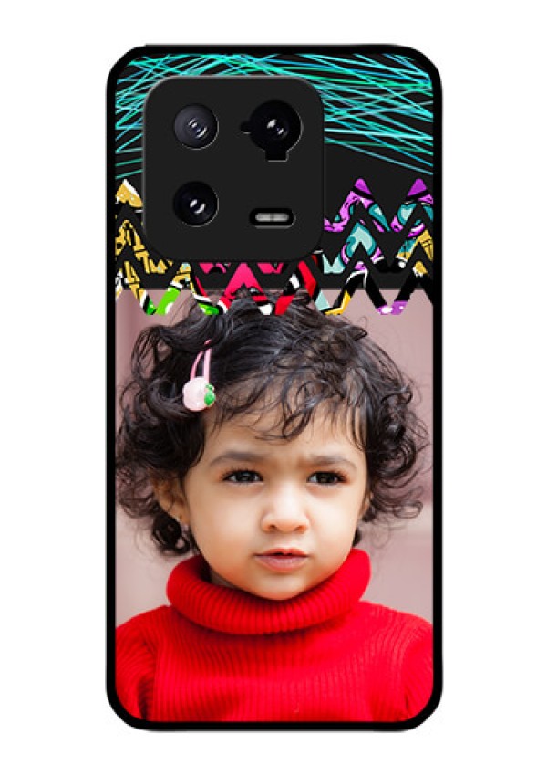 Xiaomi 13 Pro 5G Personalized Glass Phone Case - Neon Abstract Design